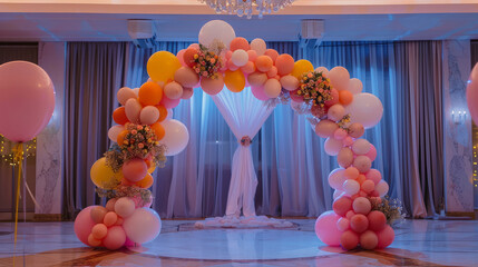 Beautiful wedding balloon arch