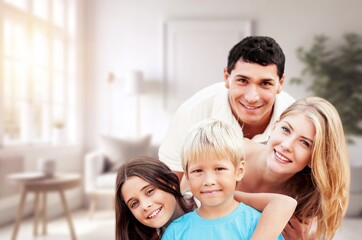 Obraz premium Relax,happy big family enjoying on holiday vacation.