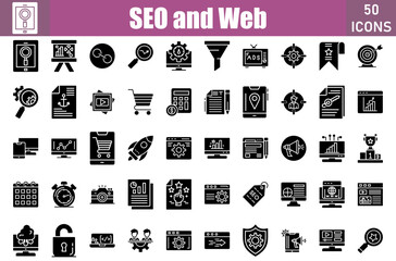 SEO And Web Icons Set. Editable Stroke. Pixel Perfect