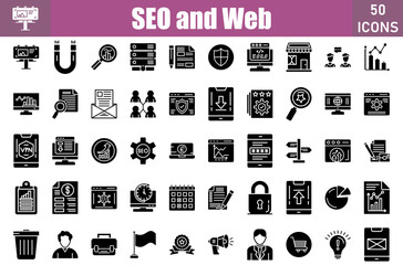 SEO And Web Icons Set. Editable Stroke. Pixel Perfect