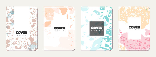 Notepad cover design. Terrazzo abstract