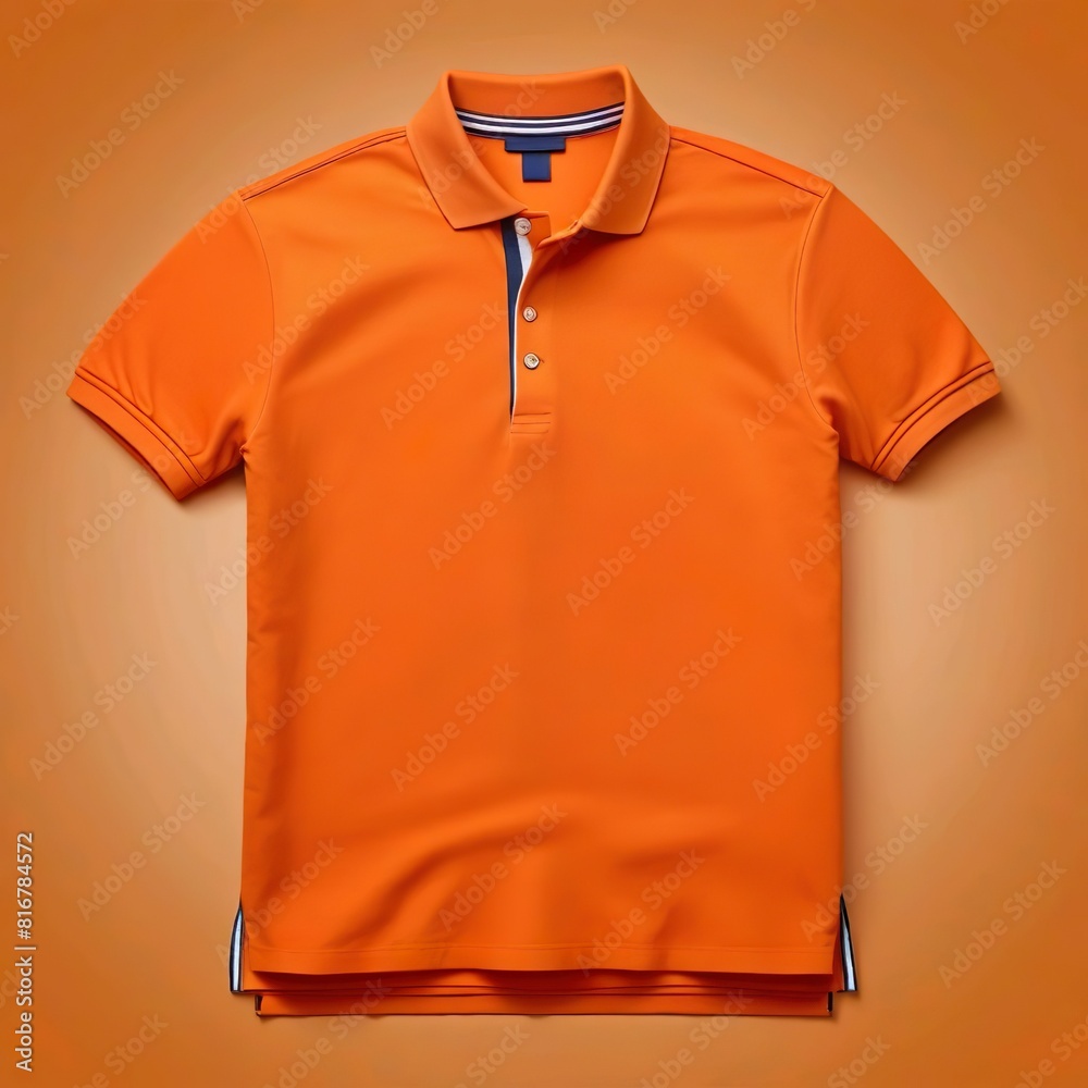 Canvas Prints orange polo shirt, clothes on isolated white background