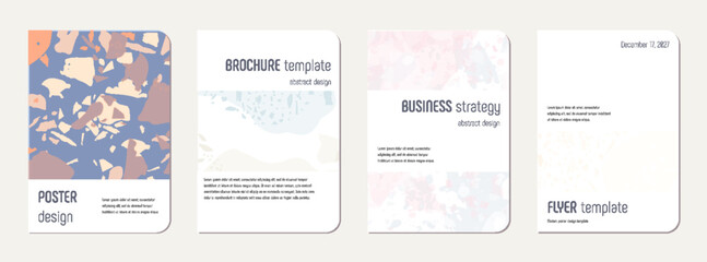 Notepad cover design. Terrazzo abstract