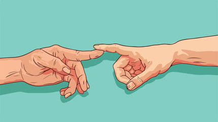 Close up hand Pinky promise Vector style vector desig