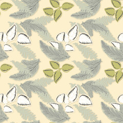 seamless pattern with leaves