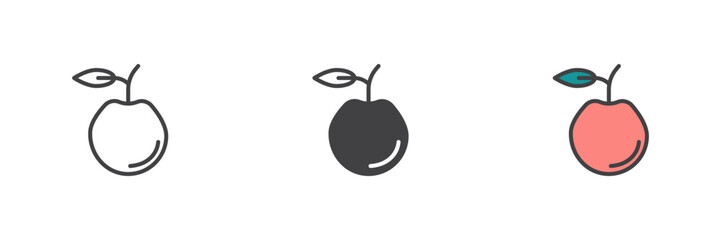 Obraz premium Apple different style icon set