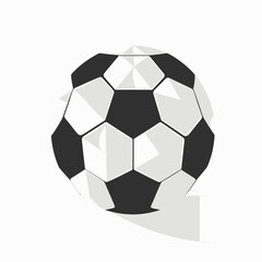 a black and white soccer ball on a white background