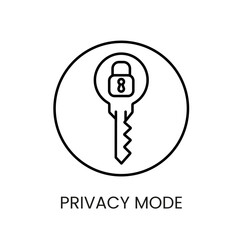 Privacy mode line vector icon with editable stroke for placement on cctv camera system packaging