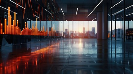 financial reports and data analysis in a modern office setting