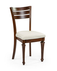 dining chair isolated on white background .wooden chair