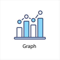 Graph Vector icon 