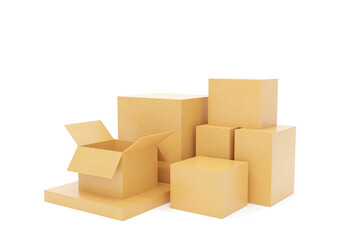 stack of cardboard boxes