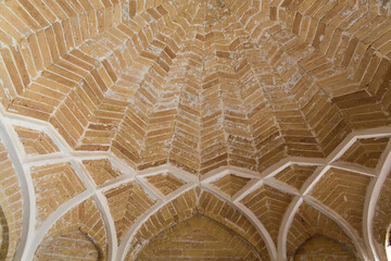 Bukhara, historical bath (hammam). Symmetric brick vaulting, suitable for historical and...