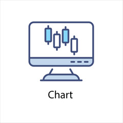 Chart Vector icon 
