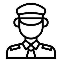 Captain line icon