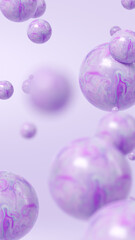 Abstract lavender marble bubble gum balls background