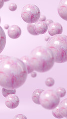 Abstract pink marble bubble gum balls background