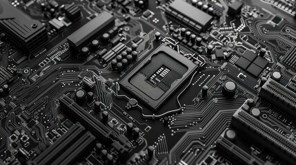 A close up of a computer chip