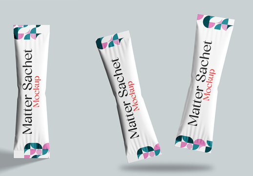 Realistic Sachet Mockup