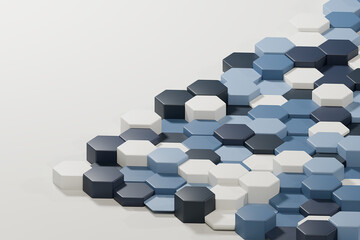 Hexagons abstract business background