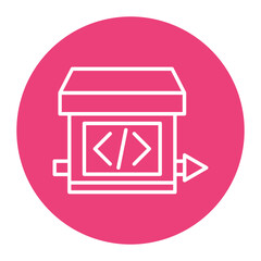 Black Box vector icon. Can be used for No Code iconset.