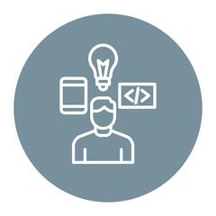 Tech Savvy User vector icon. Can be used for No Code iconset.