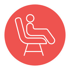 Leaned Back vector icon. Can be used for Comfort iconset.