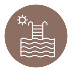 Swimming Pool vector icon. Can be used for Comfort iconset.