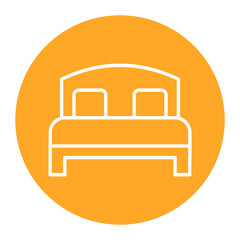 Bed vector icon. Can be used for Comfort iconset.