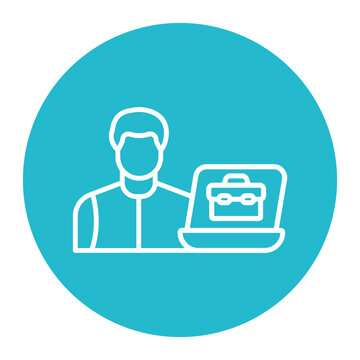 Micro Job vector icon. Can be used for Home Based Business iconset.