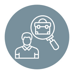 Job Seeker Male vector icon. Can be used for Job Search iconset.