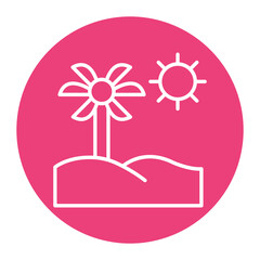 Beach Vacation vector icon. Can be used for Travel Agency iconset.