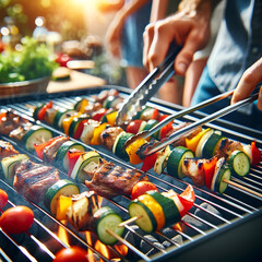 grilled meat on the grill
