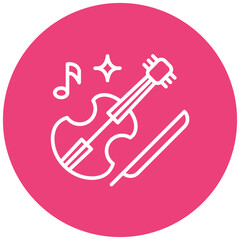 Violin vector icon. Can be used for Instrument iconset.