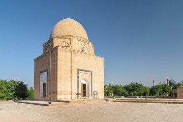 Awesome view of the Rukhabad Mausoleum in Samarkand, Uzbekistan