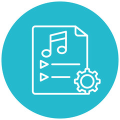 Custom Music Playlist vector icon. Can be used for Bowling iconset.