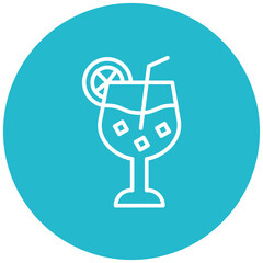 Cocktails vector icon. Can be used for Bowling iconset.