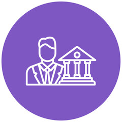 Banker vector icon. Can be used for Diversity iconset.