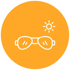 Sunglasses vector icon. Can be used for Beach Resort iconset.