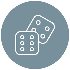 Dice vector icon. Can be used for Casino iconset.