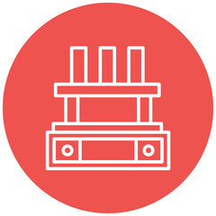 Electric Arc Furnace vector icon. Can be used for Mettalurgy iconset.