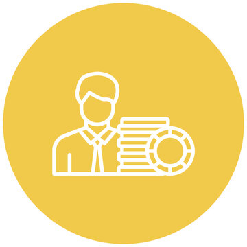 recommend clip art: Gambler vector icon. Can be used for Casino iconset.