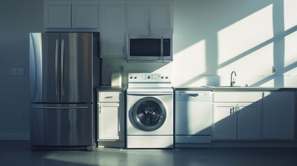 Equipment: Refrigerator, microwave and washing machine for household use.