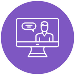 Online Counselling vector icon. Can be used for Psychology iconset.
