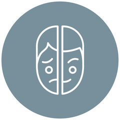 Mood Disorders vector icon. Can be used for Psychology iconset.