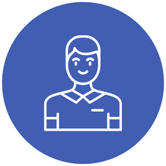 Social Worker Male vector icon. Can be used for Psychology iconset.
