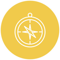 Fototapeta premium Compass vector icon. Can be used for Adventure iconset.