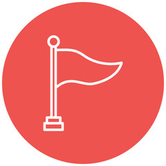 Flag vector icon. Can be used for Trekking iconset.