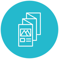 Broucher vector icon. Can be used for Printing iconset.