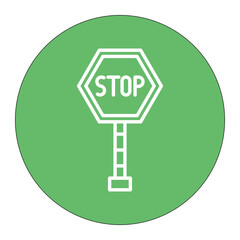 Stop Sign vector icon. Can be used for Railway iconset.